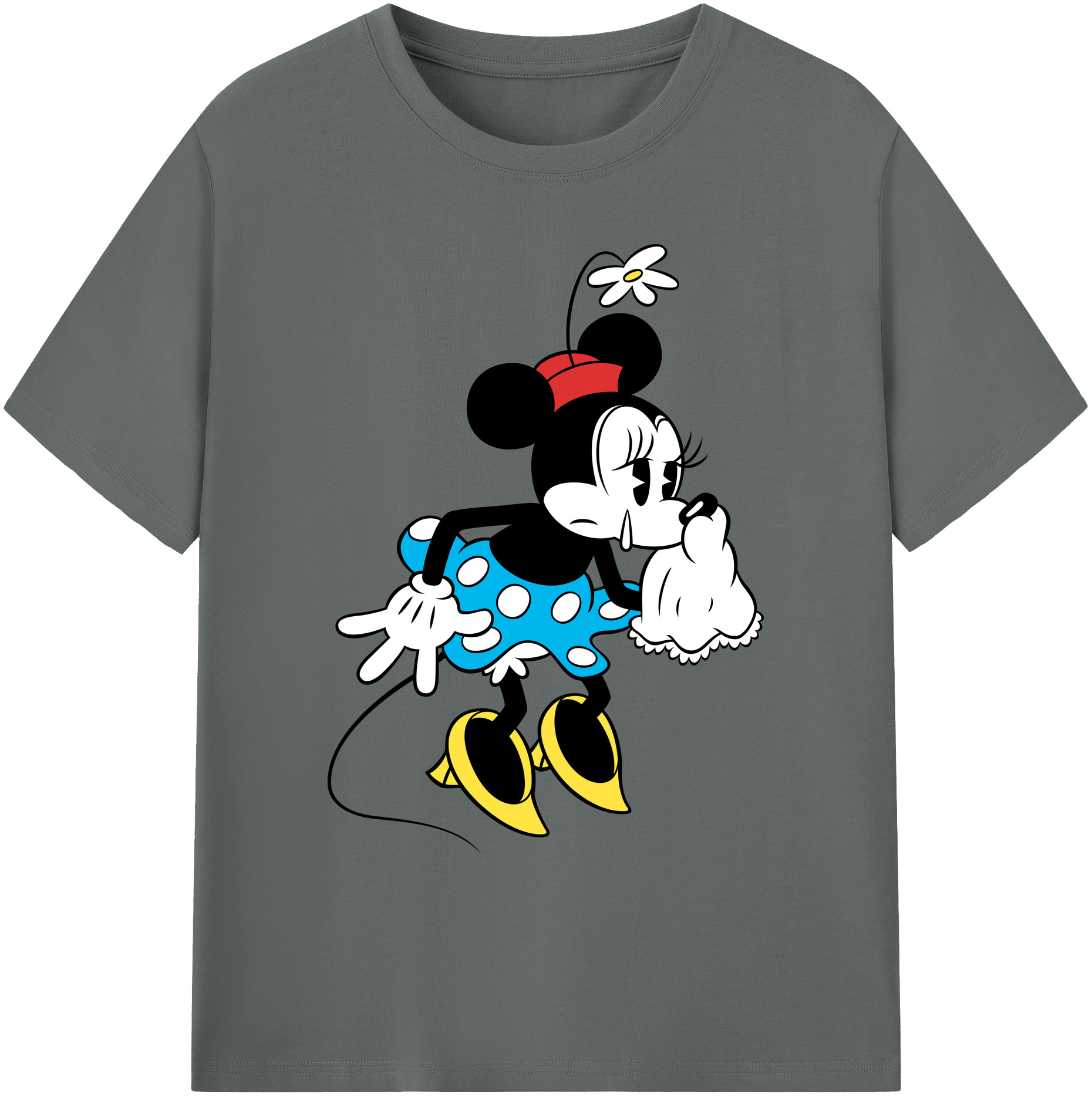 ミッキーマウス Mickey Mouse 綿100％ メンズ半袖Tシャツ｜肌触りやわらか＆通気性